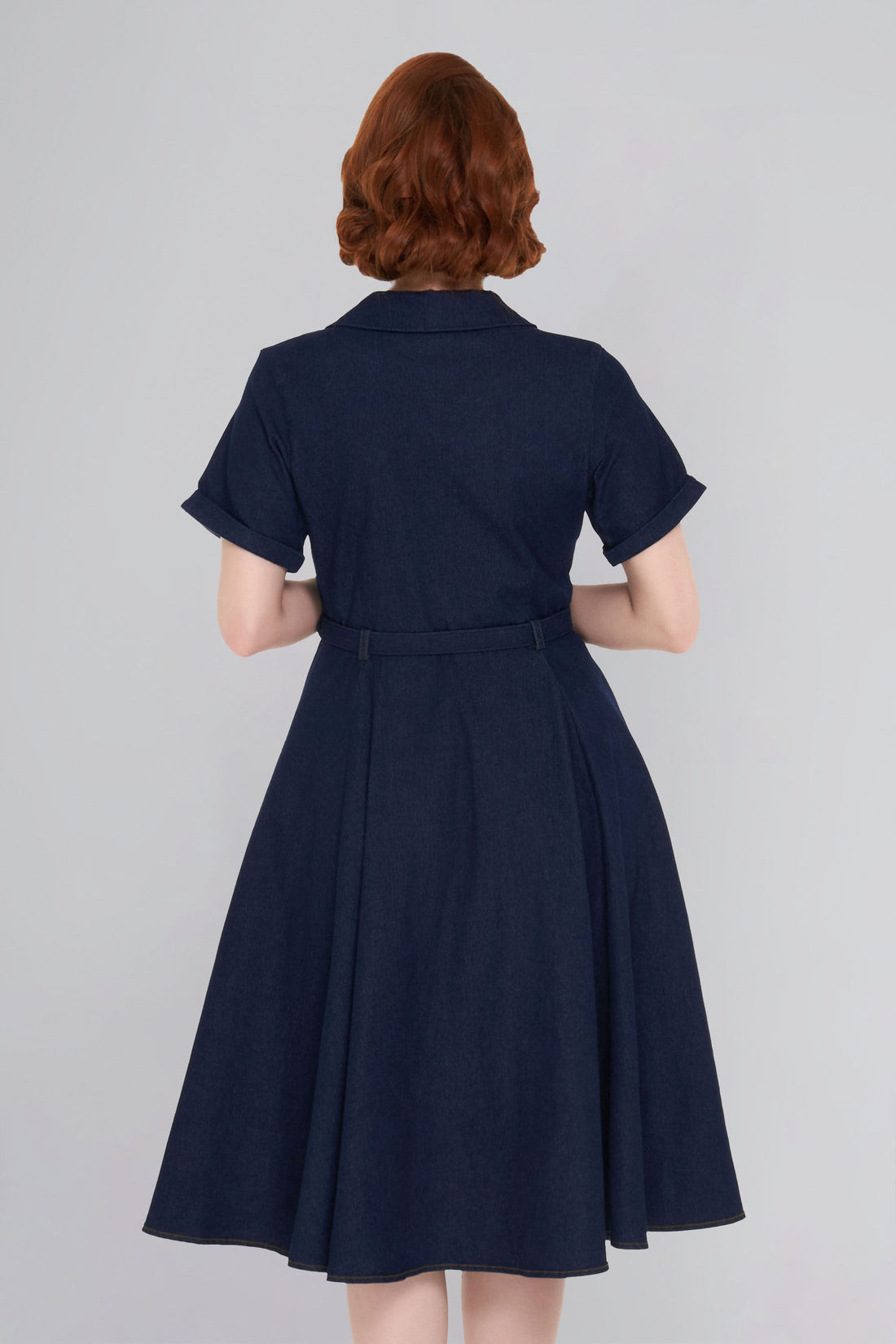 Christine Denim Flared Dress