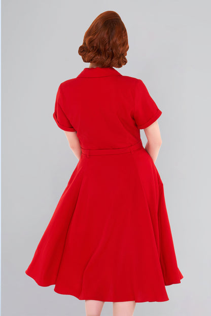 Christine Plain Flared Dress