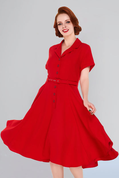 Christine Plain Flared Dress