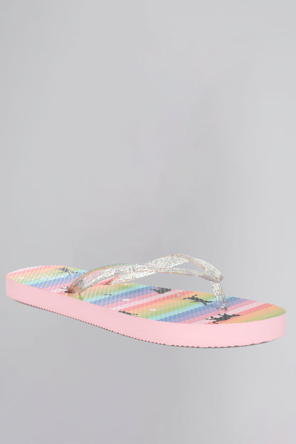 Lola Rainbow Cat Flip Flops