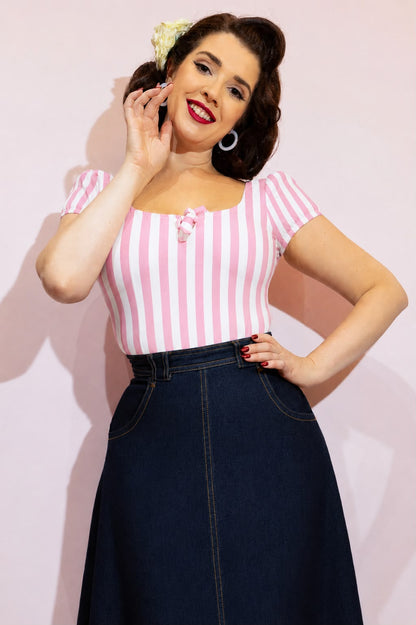 Lorena Pink Stripe Top