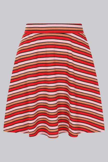 Mara Stripe Skater Skirt