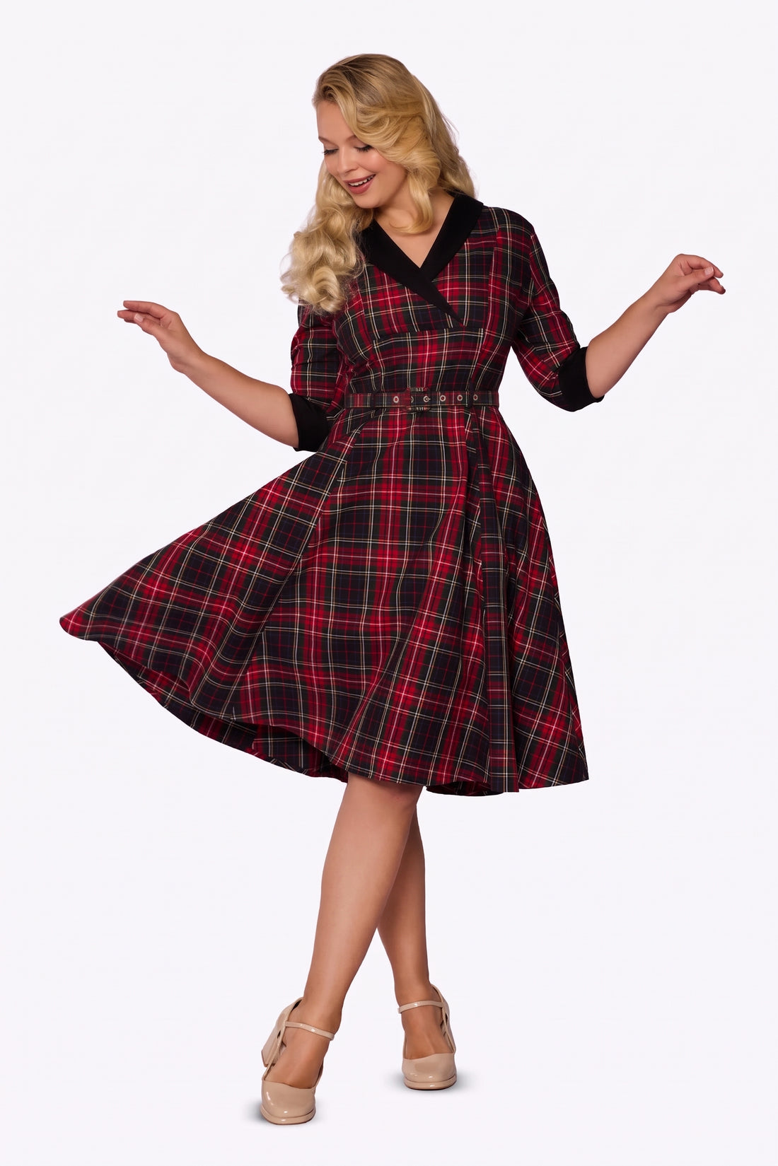 Margaret Royal Stewart Tartan Swing Dress
