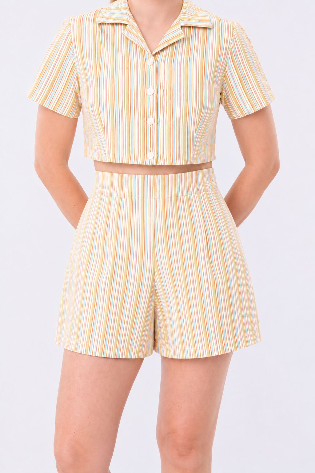 Nancy Pastel Stripe Shorts
