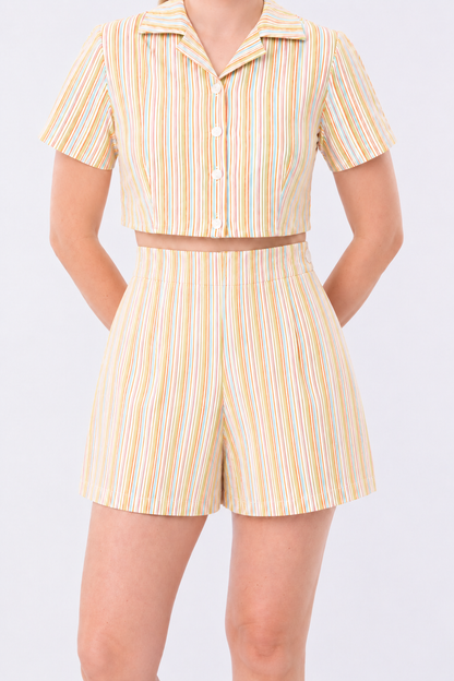 Nancy Pastel Stripe Shorts