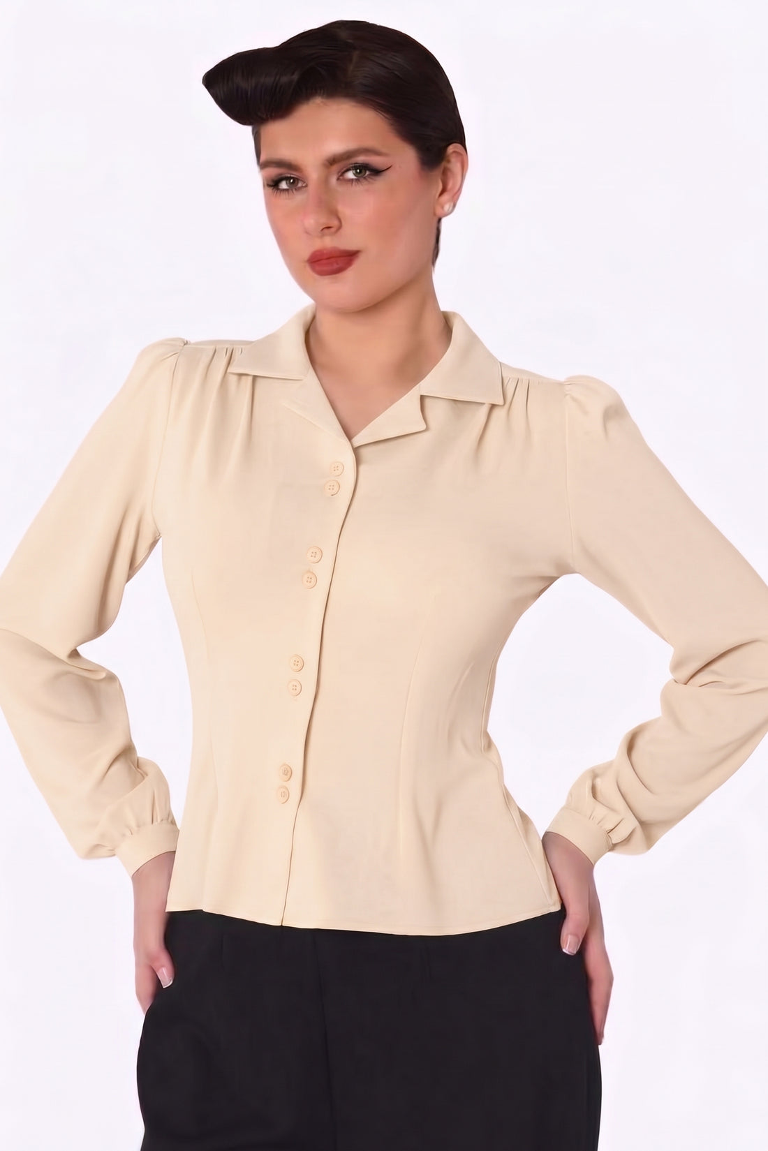 Pepper 40s Blouse Vintage Champagne