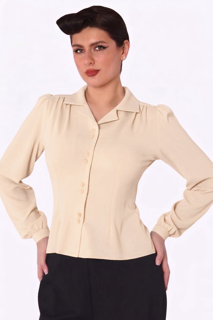 Pepper 40s Blouse Vintage Champagne