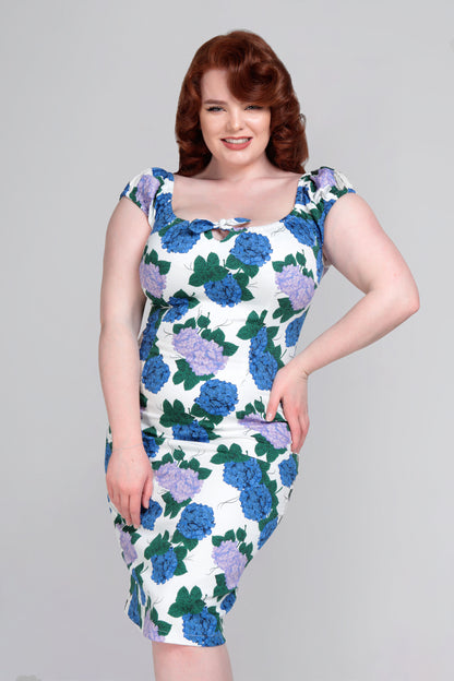 Lorena Hortensia Print Pencil Dress