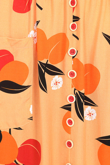 Kimberly Mid-Century Apricot Swing Dress