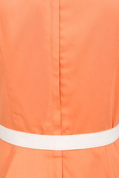 Betty Contrast Collar Swing Dress