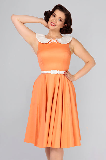 Betty Contrast Collar Swing Dress