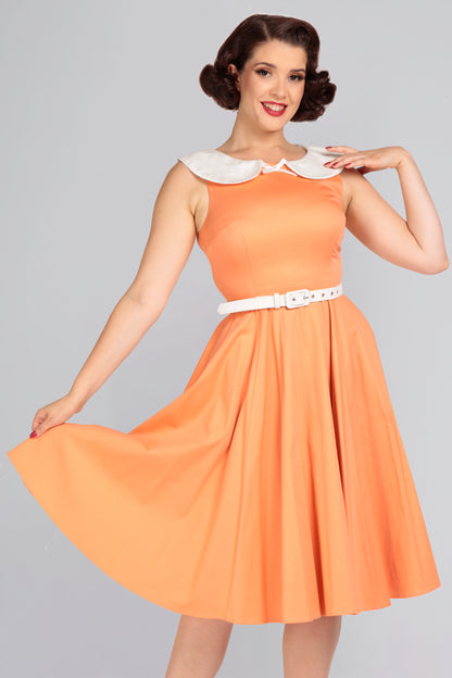 Betty Contrast Collar Swing Dress