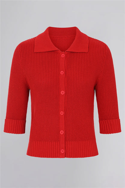 Orchid Red Cardigan