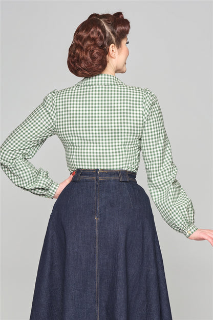 Jerry Gingham Blouse