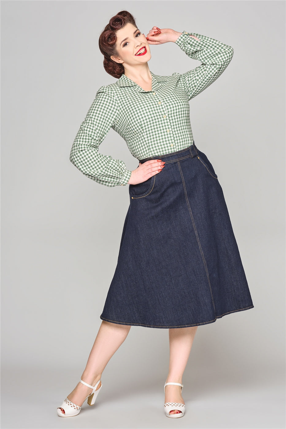 Jerry Gingham Blouse