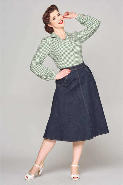 Jerry Gingham Blouse