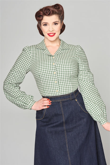 Jerry Gingham Blouse