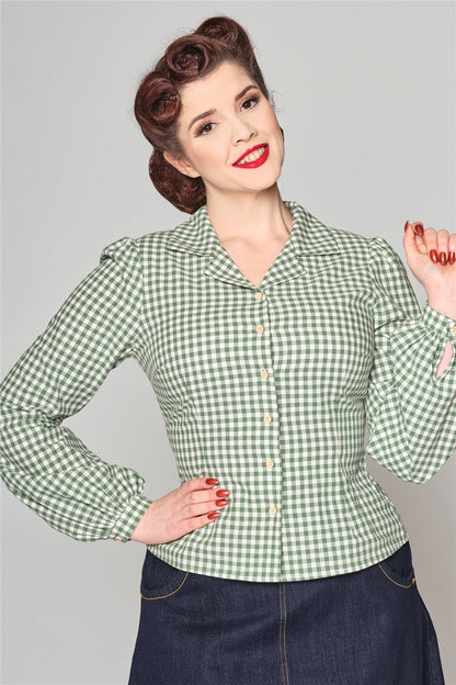 Jerry Gingham Blouse
