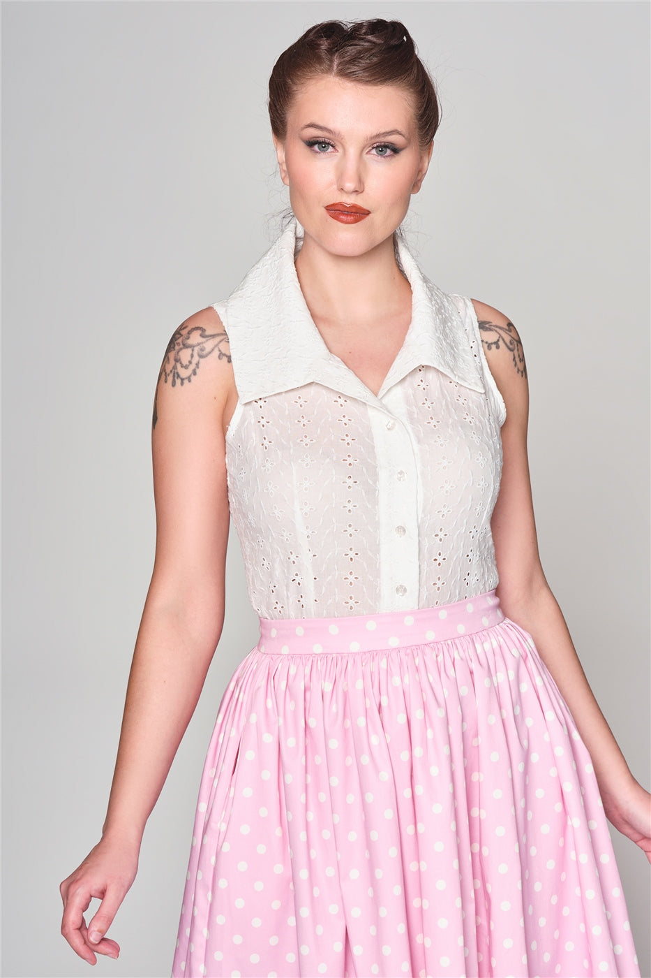 Hillary Broderie Anglaise Top