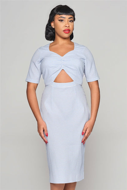 Lara Seersucker Fitted Dress