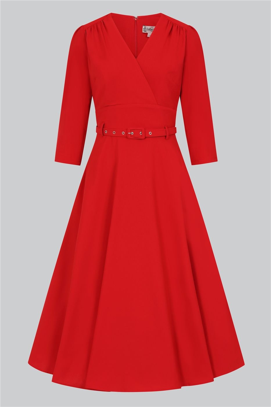 collectif red dress Marcella Flared Dress