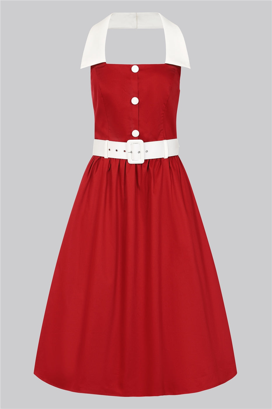 Collectif Women's Red Waverly Plain Swing Dress, UK8 Collectif Women's Red Waverly Plain Swing Dress, UK8