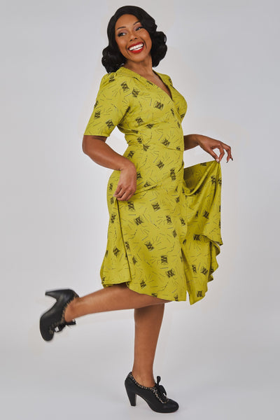 cassandra high-neck long-sleeve midi dress product info and reviews Cassandra Pins & Needles Wrap Dress