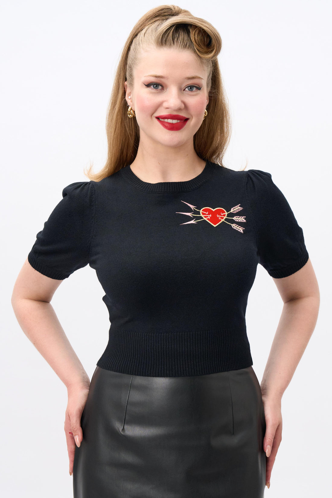 Chris Love Struck Knitted Top