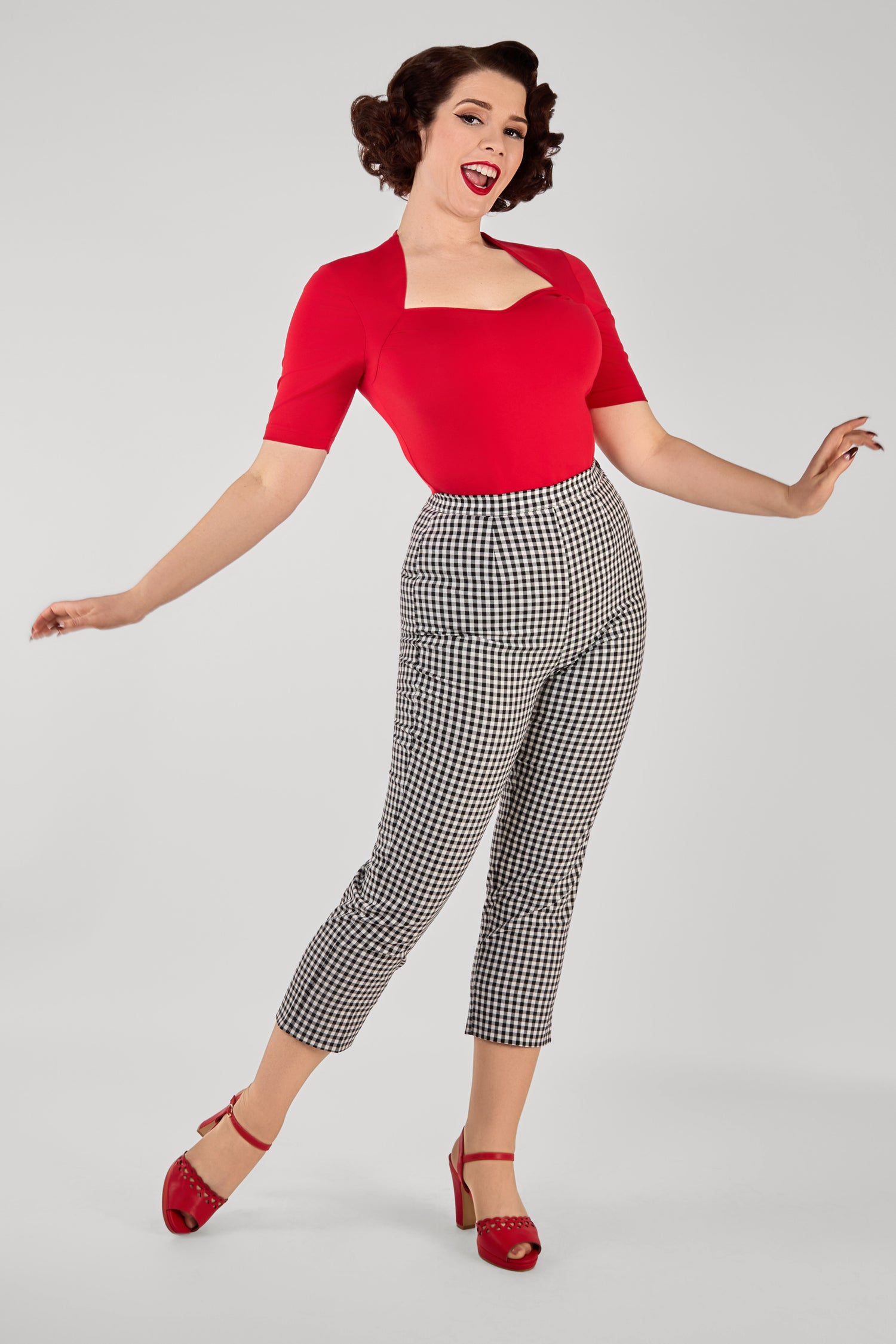 what are pedal pushers Nora Gingham Pedal Pushers