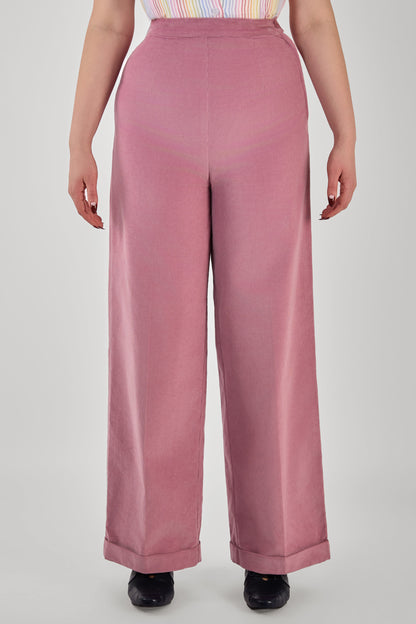 Evelyn Pink Corduroy Trousers