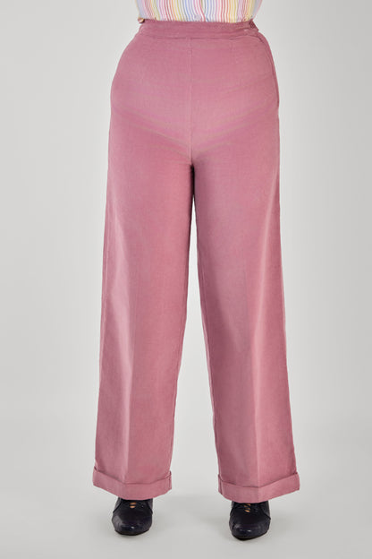 Evelyn Pink Corduroy Trousers