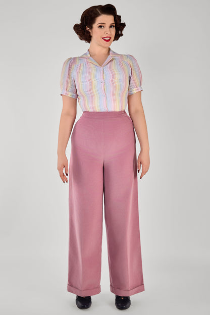 Evelyn Pink Corduroy Trousers