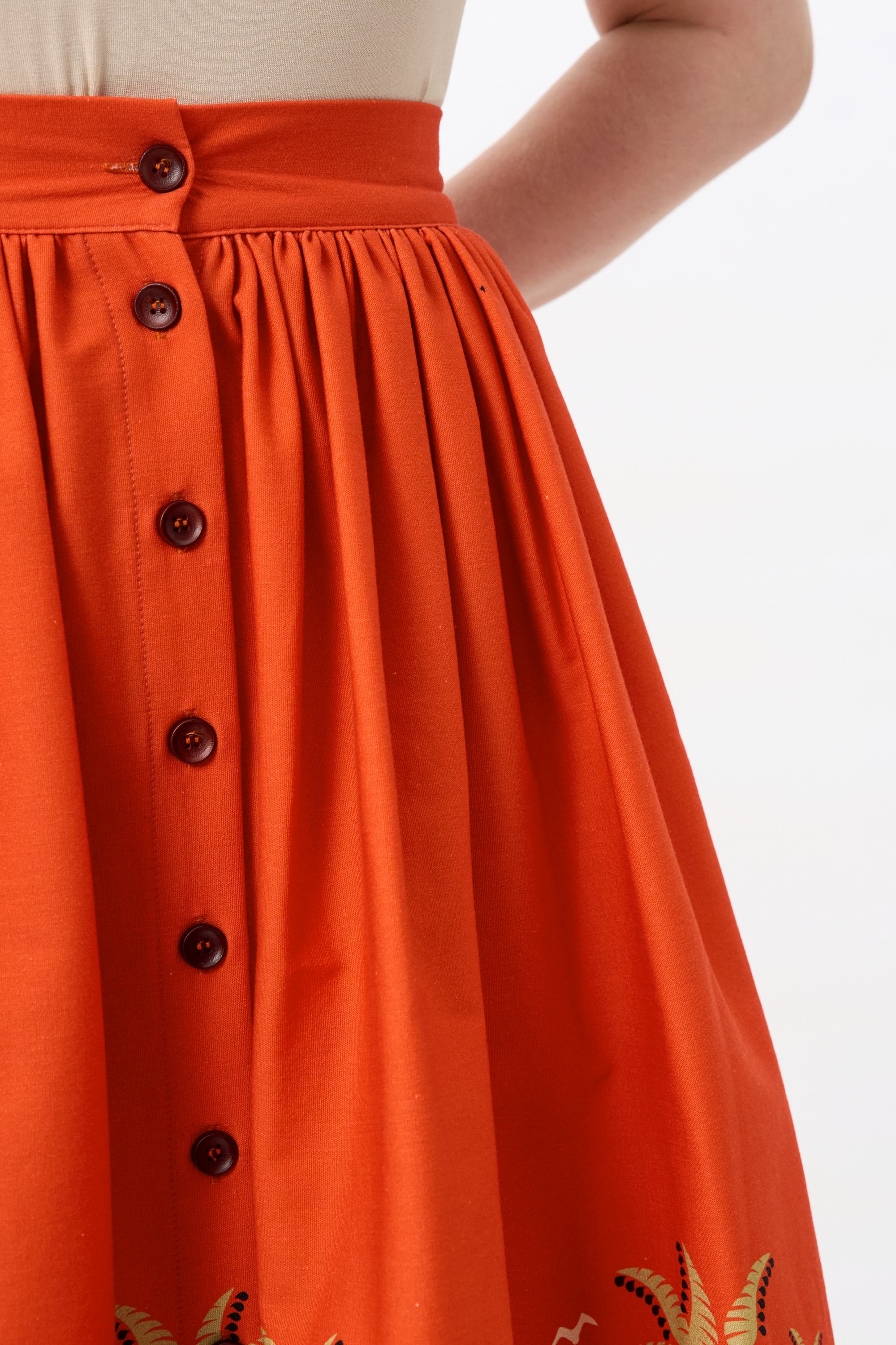 Marianna Tropical Sunset Swing Skirt