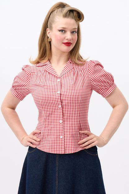 Luana Red Gingham Shirt