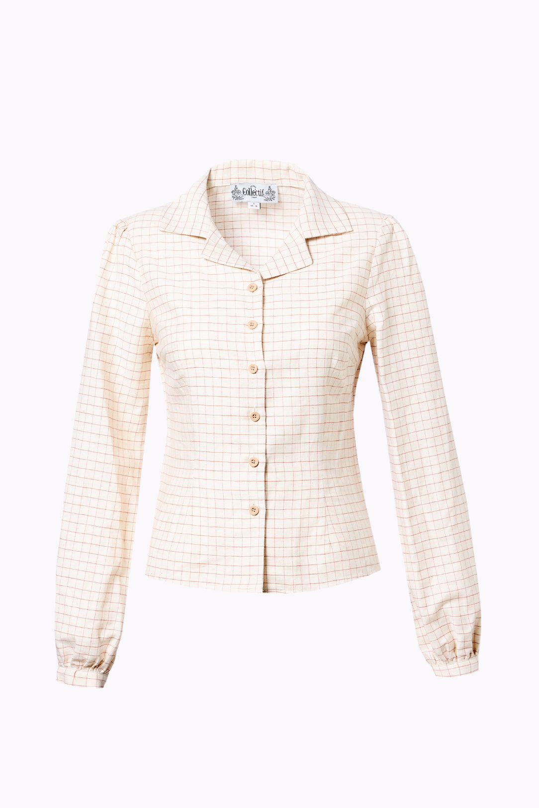 Jerry Grid Check Blouse Desert