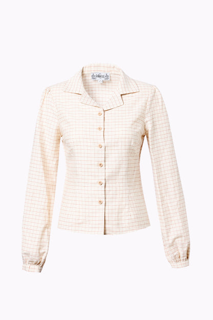 Jerry Grid Check Blouse Desert