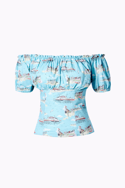 Viviana Brighton Postcard Top