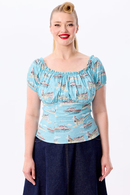 Viviana Brighton Postcard Top