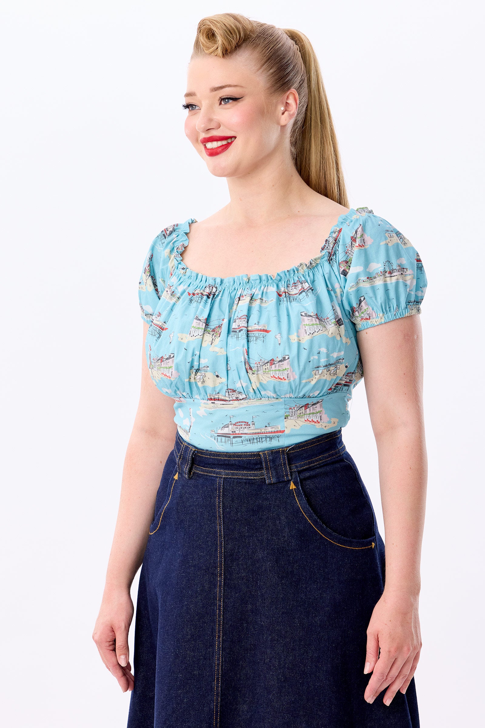 Viviana Brighton Postcard Top