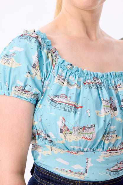 Viviana Brighton Postcard Top
