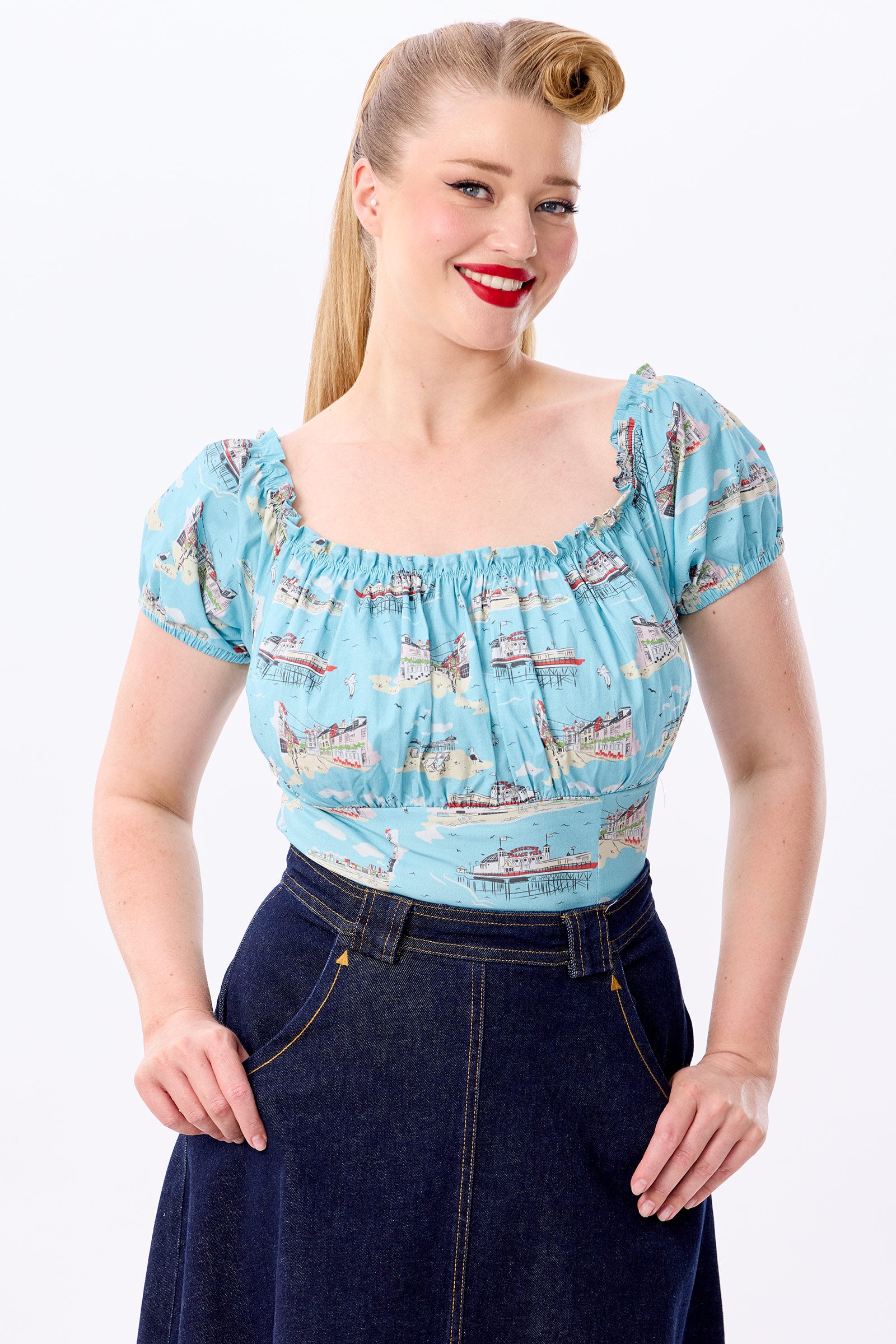 Viviana Brighton Postcard Top