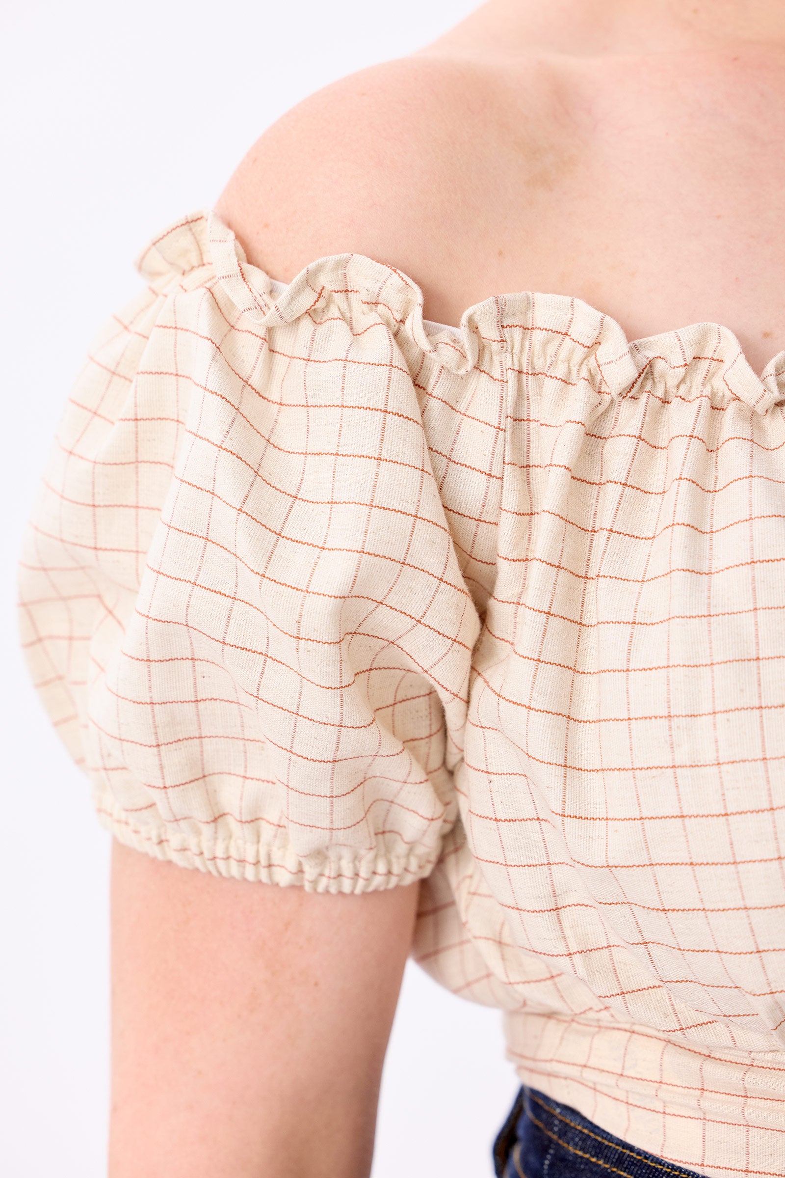 Viviana Grid Check Top Desert