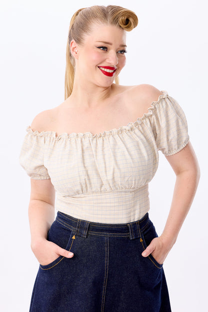 Viviana Grid Check Top Ocean