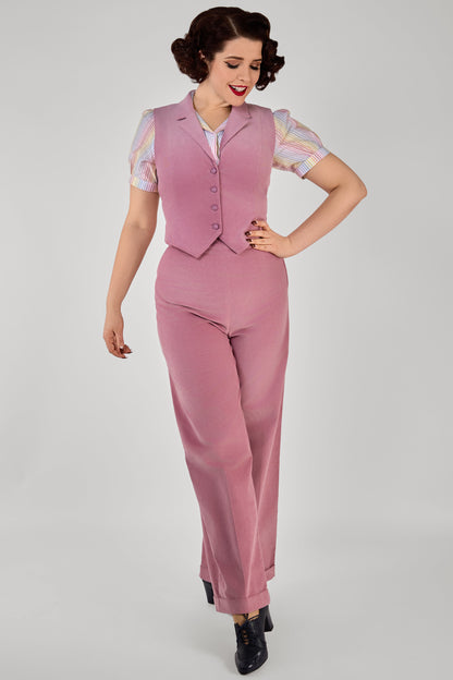 Evelyn Pink Corduroy Trousers