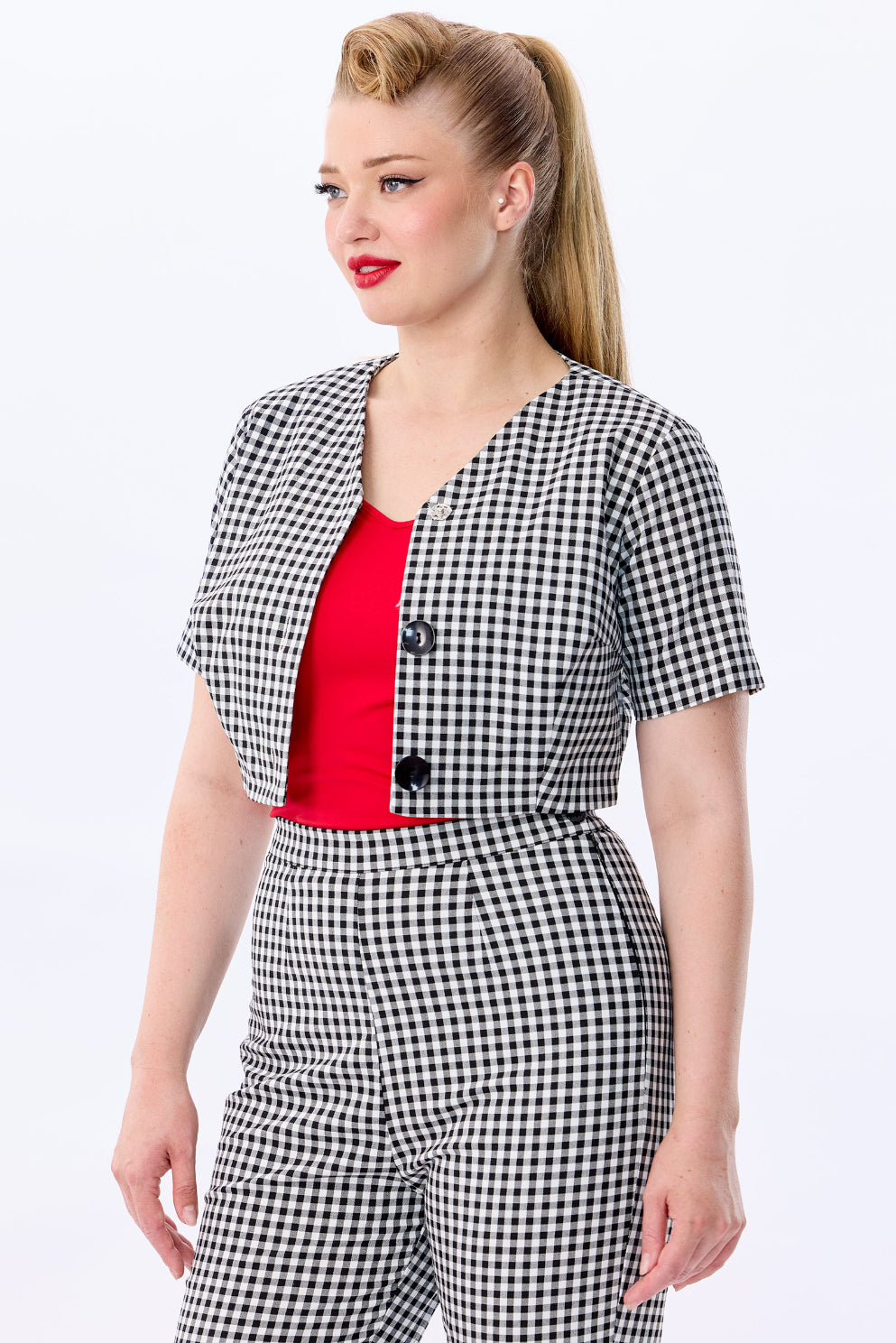 Winnie Gingham Bolero
