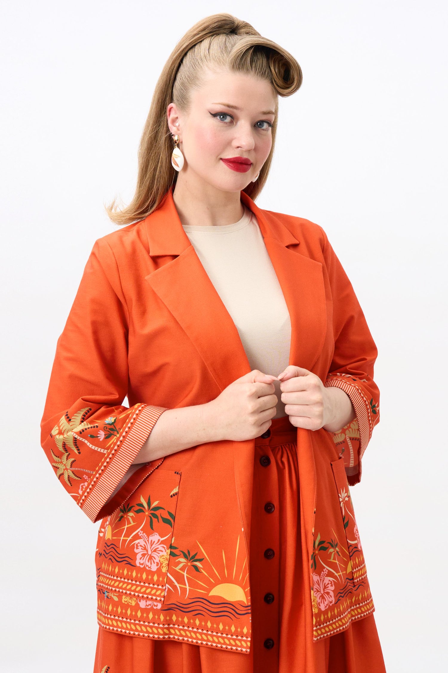 Francine Tropical Sunset Beach Jacket