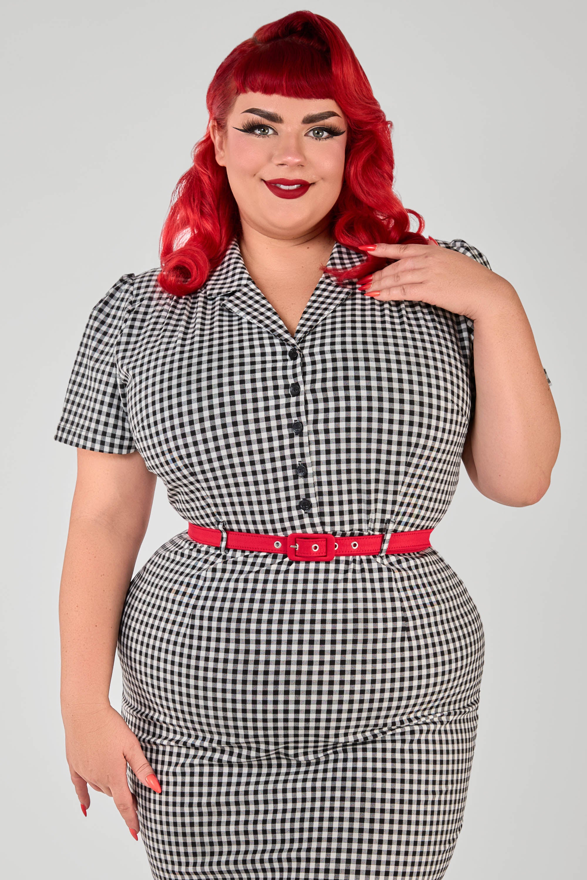 Alexandrea Gingham Pencil Dress