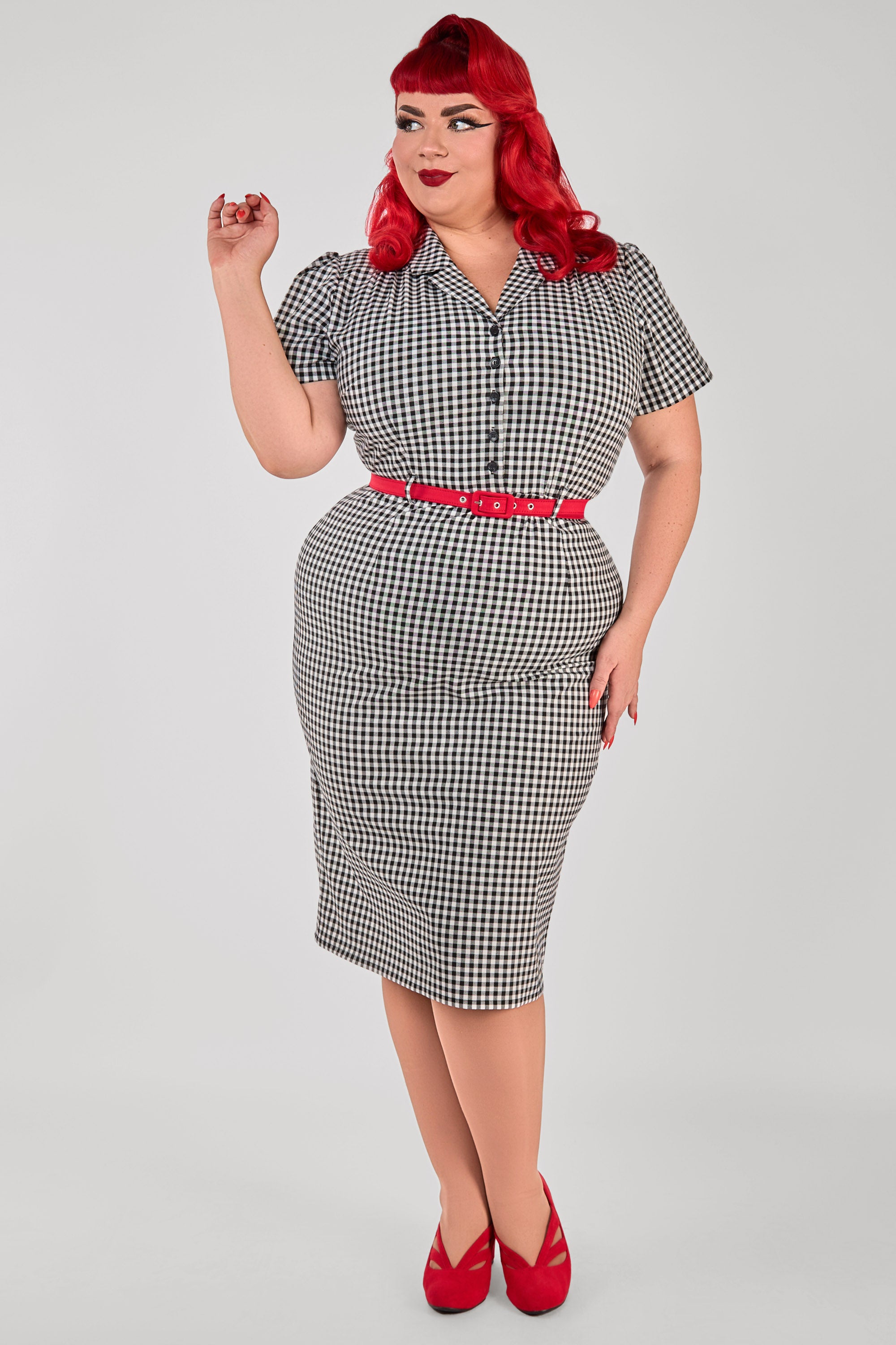 Alexandrea Gingham Pencil Dress