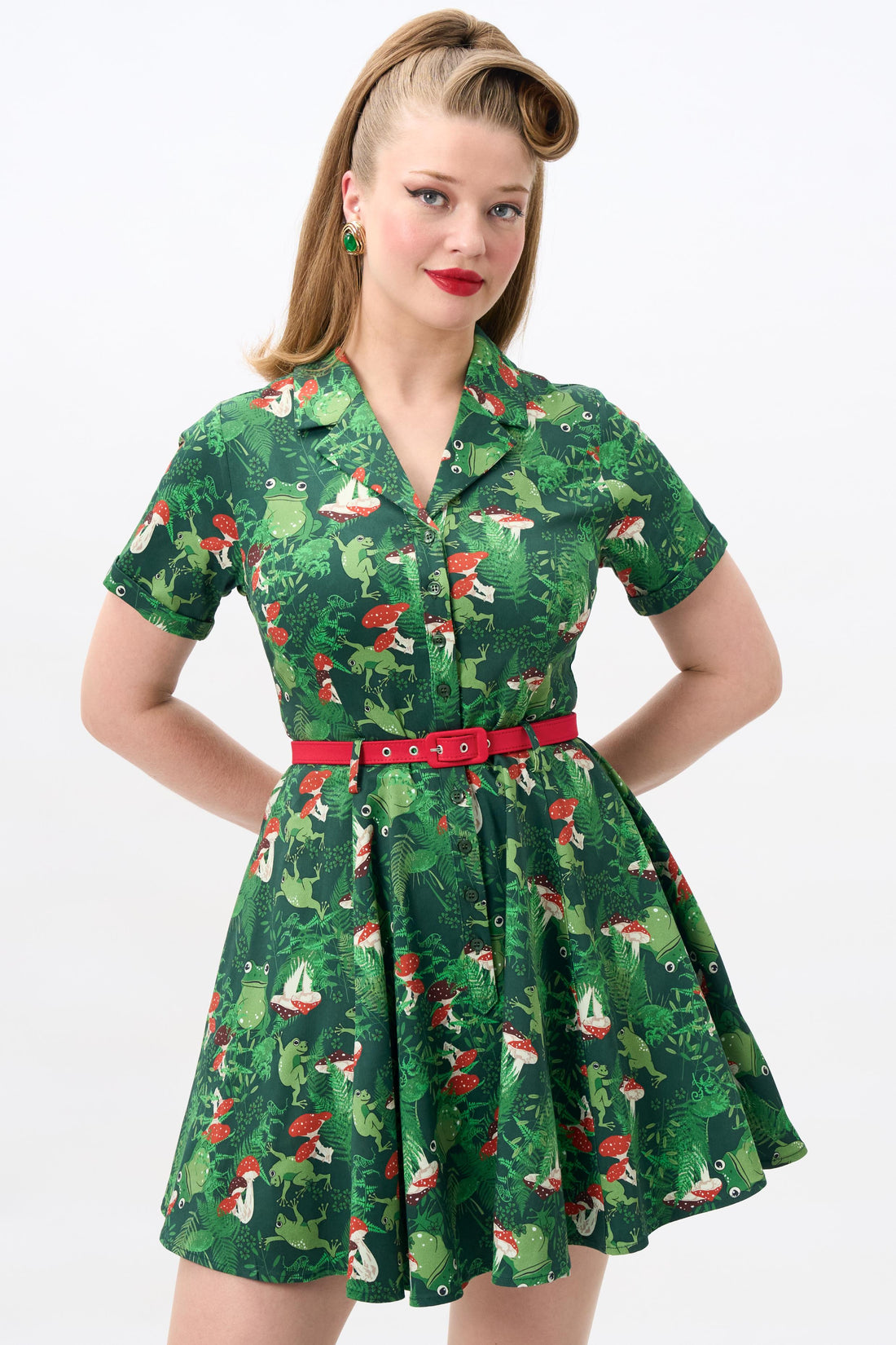 Caterina Frog Forest Mini Dress