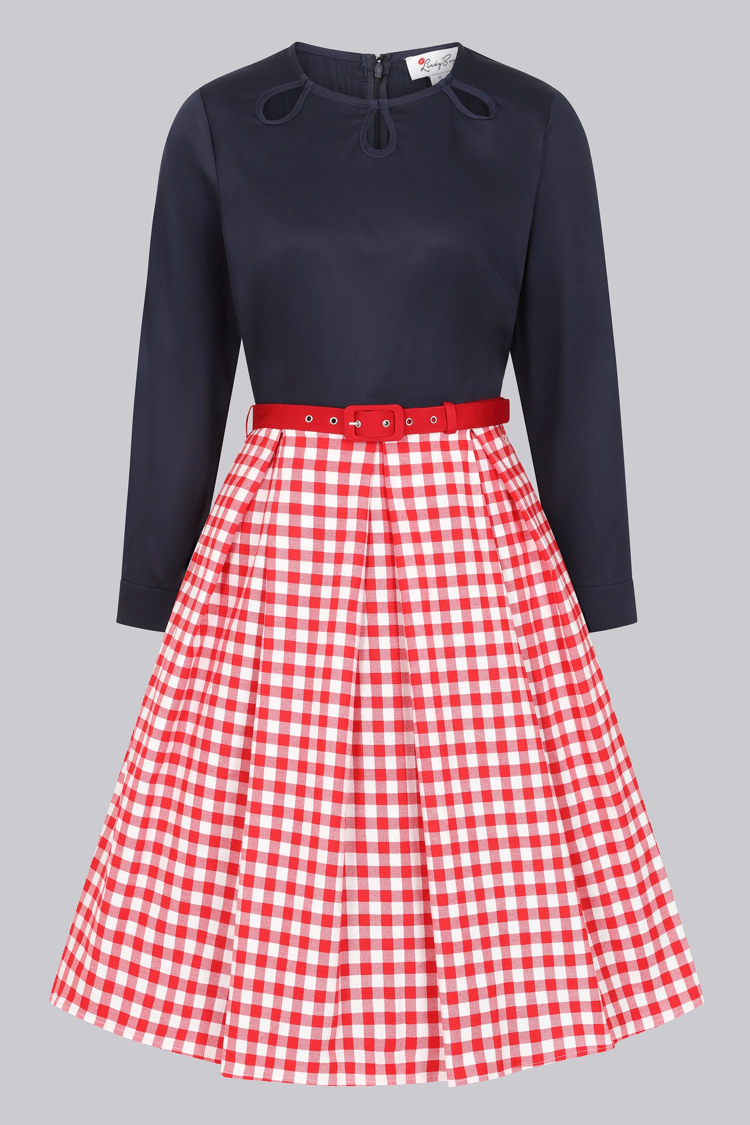 Sophia Keyhole Neck Pleated Dress